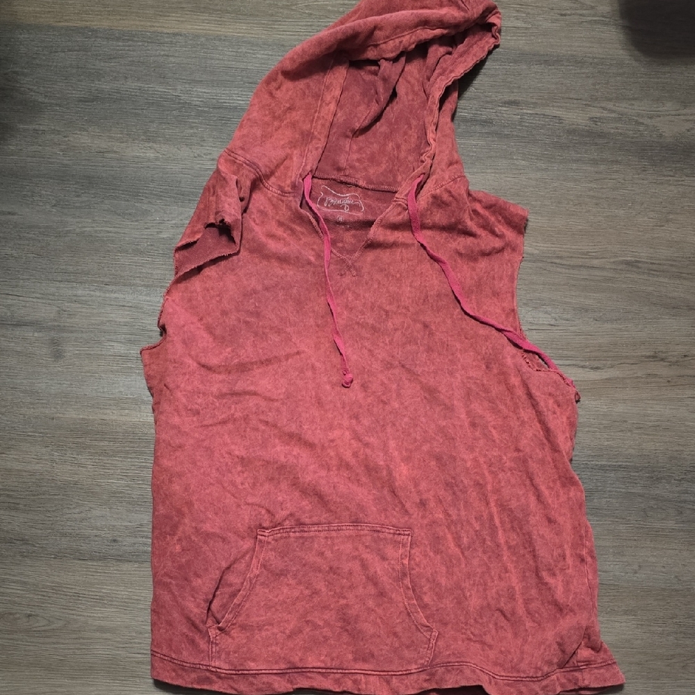 Disney Red Sleeveless Hoodie Top